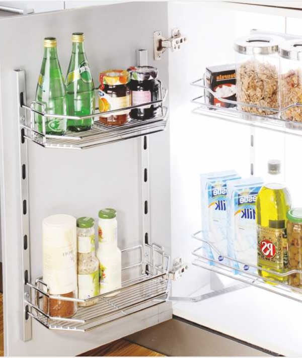 Glory Shelf Unit with 4 Baskets Stainless