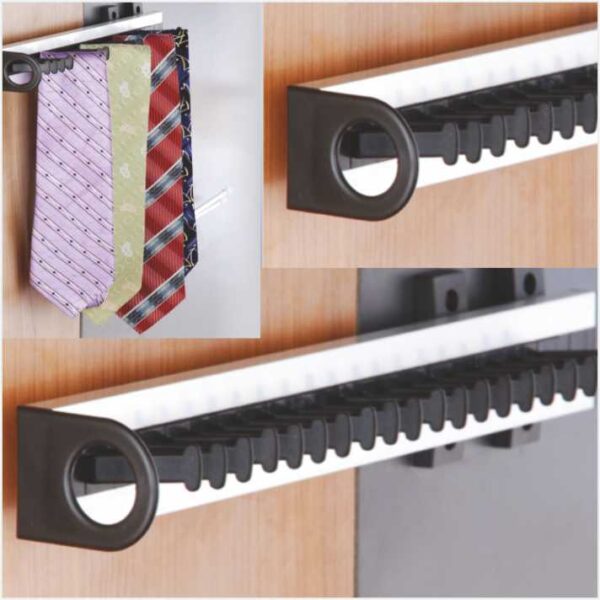 Aluminium Tie Rack Pull Out with Tel. Channel