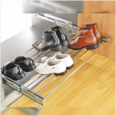 Adjustable Shoe Rack Pull Out Double Layer Baskets