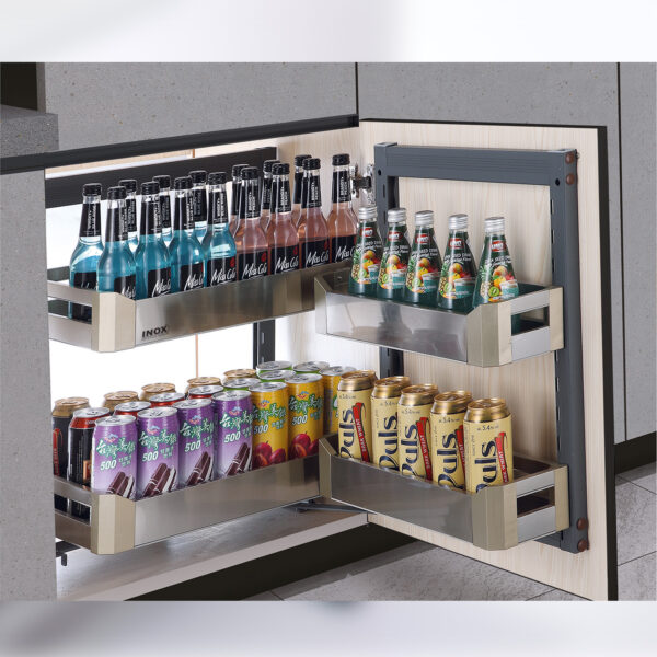Satin Glory Shelf Unit w/4 Baskets