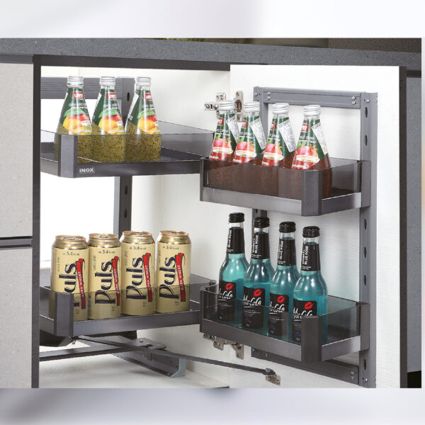 Satin 'X' Glory Shelf Unit w/4 Baskets