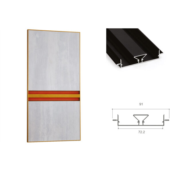Wardrobe Handle Profile - Oxidised Gold