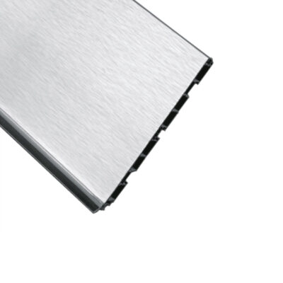 Brushed Aluminium Plastic Skirting w/Sealing Strip