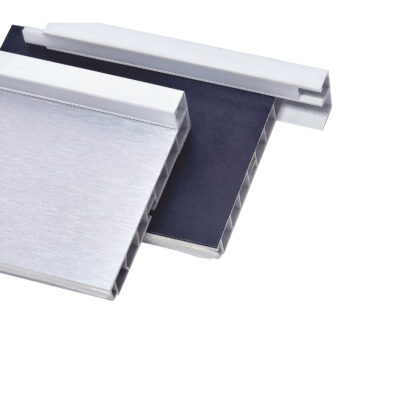 Brushed Aluminium for LED Light Skirting With Light Groove & Cover w/Sealing Strip