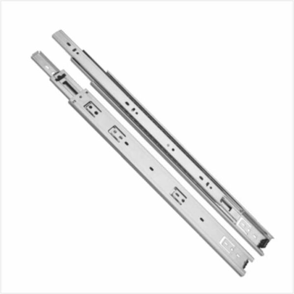Full Extension Telescopic Slides Regular (45kgs), Zinc Plated, Anti Rust Coating