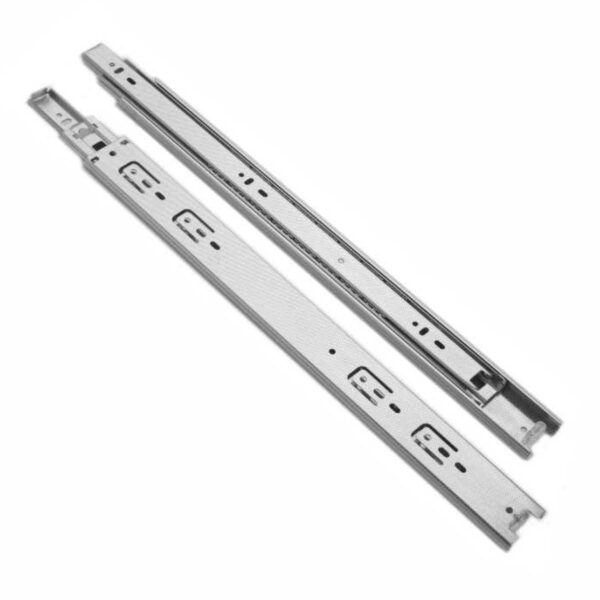 Full Extension Telescopic Slides Regular (35kgs), Zinc Plated, Anti Rust Coating