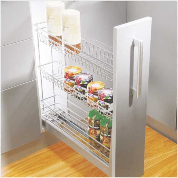2 & 3 Shelves INOplus Bottle Pull Out 150 mm With heavy Mechanism, Soft Close