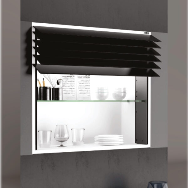 Glass Shutter Vertical Fold (Black)