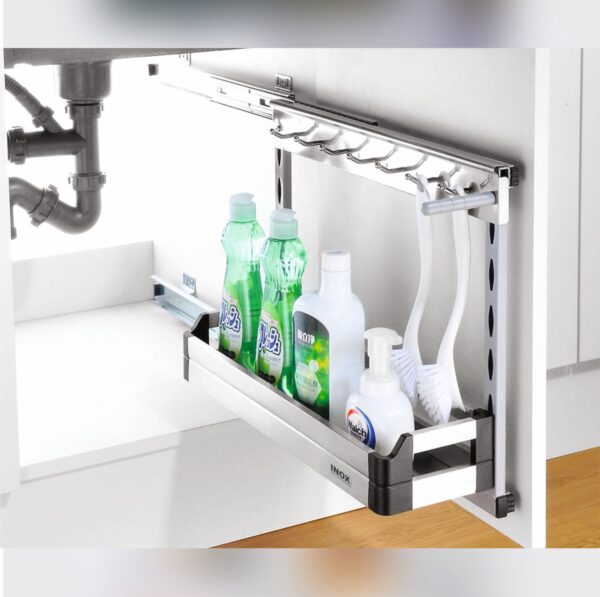 Satin Silent Detergent Rack Pull Out