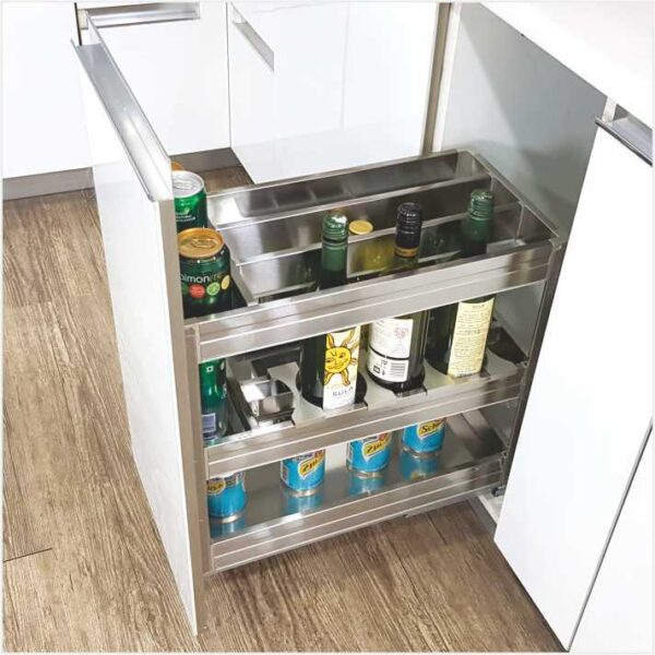 Satin Silent Pull Out Organizers Baskets 300 mm