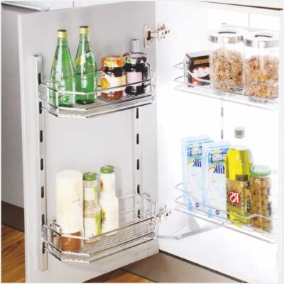 Glory Shelf Unit w/4 Baskets (stainless)