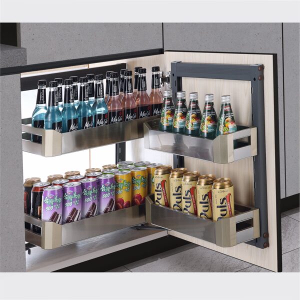 Satin Glory Shelf Unit w/4 Baskets