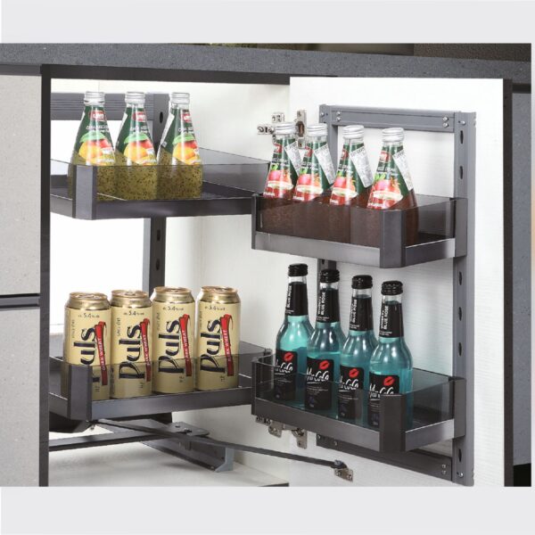 Satin 'X' Glory Shelf Unit w/4 Baskets