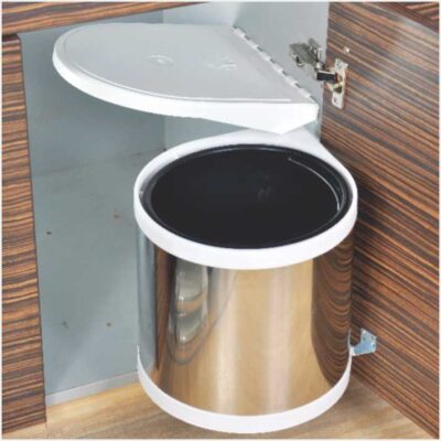CASA Auto Lid Open Waste Bin Stainless Steel, w/PVC Bucket