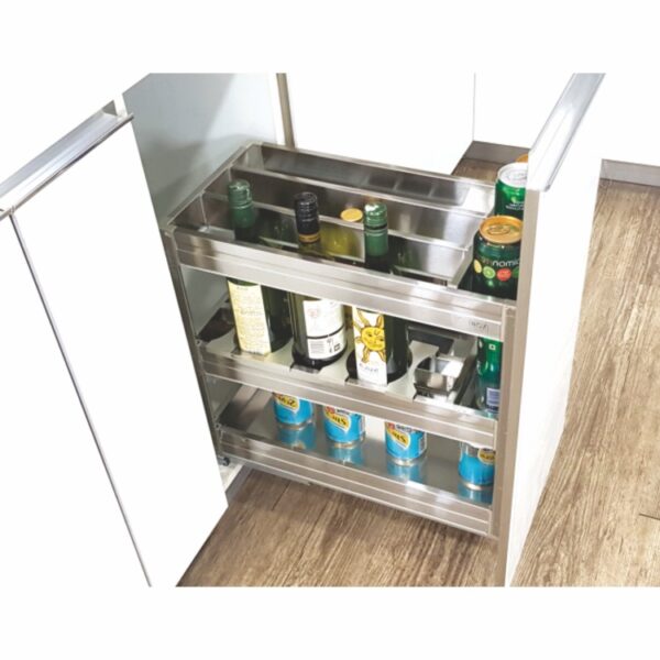 Satin Silent Pull Out Organizers Baskets 300 mm