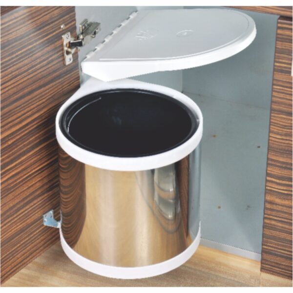 CASA Auto Lid Open Waste Bin Stainless Steel, w/PVC Bucket