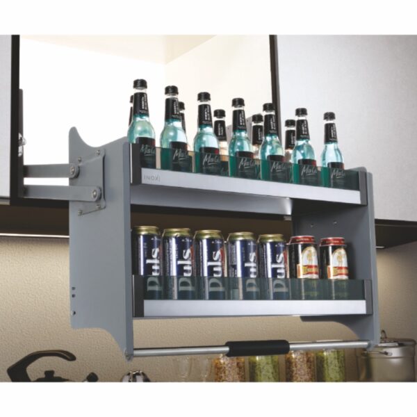 Satin ?X? Silent EZ Up & Down Storage Unit (soft close)