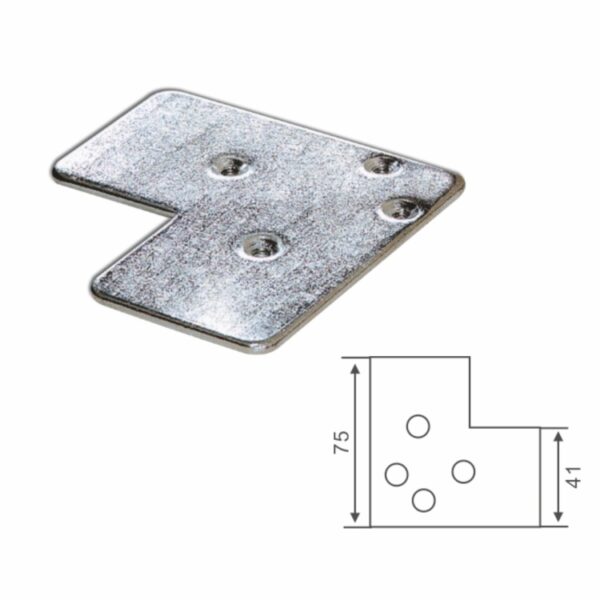 Fixing Angle for Aluminium Glass Profile
