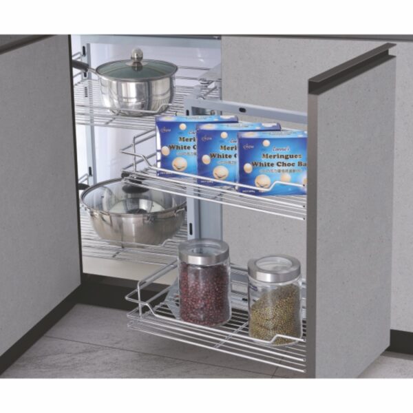 Magic Corner Unit (Universal) w/4 Baskets (Stainless)