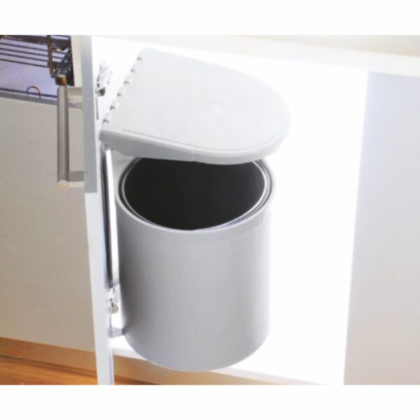 Auto Lid Open Waste Bin Plastic ( White/Grey )