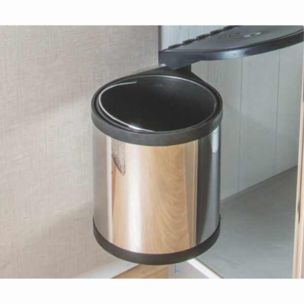 Auto Lid Open Waste Bin Stainless Steel, w/PVC Bucket