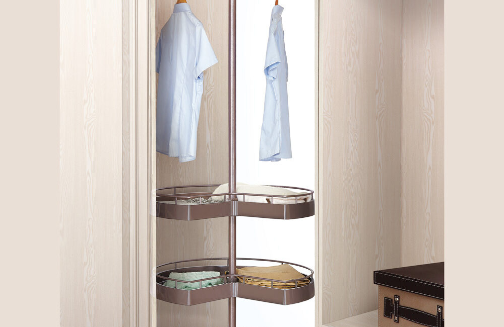 Smart Luxury in Motion: The INOX Rotating Corner Wardrobe Unit