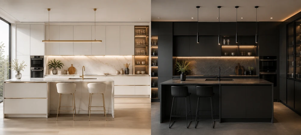 Dark vs Light: Choosing the Right Finish for a Premium Modular Kitchen